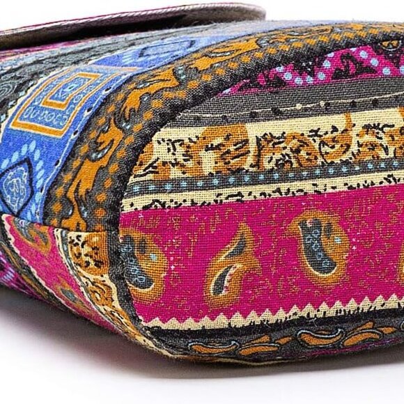 Women's Retro Small Size Canvas Shoulder Bag Hippie Boho Crossbody Handbag - Picture 3 of 9